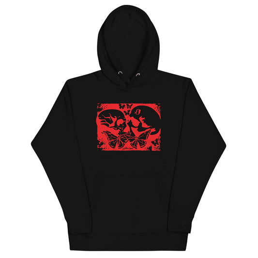 Morphic Faze | Skull and Butterfly Unisex Hoodie | Hooded Sweatshirt for Men and Women