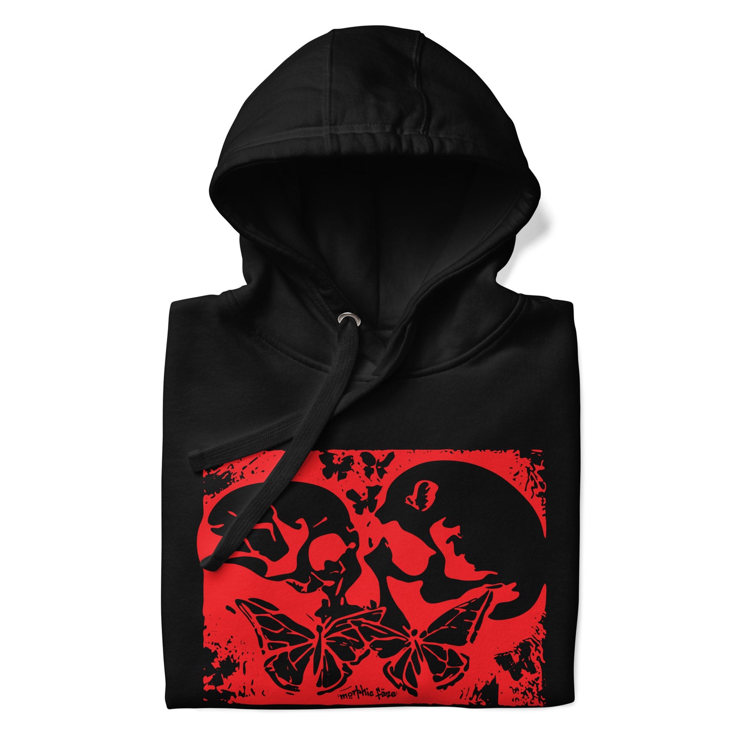 Morphic Faze | Skull and Butterfly Unisex Hoodie | Hooded Sweatshirt for Men and Women