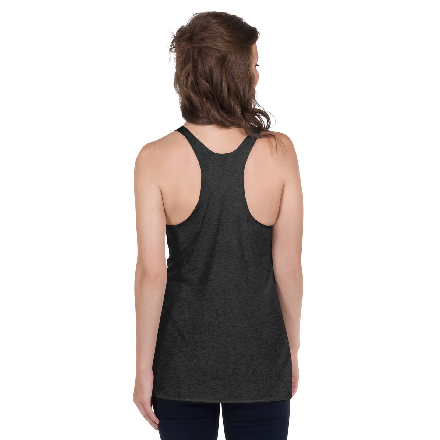 Skull Wave Transference : Entropy's Agent in White Ink | Women's Racerback Tank